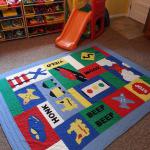 Large blanket for tummy time